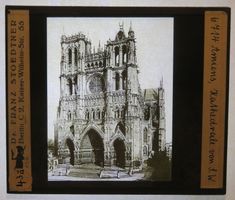 Glasdia Frankreich: Amiens - Kathedrale, um 1920