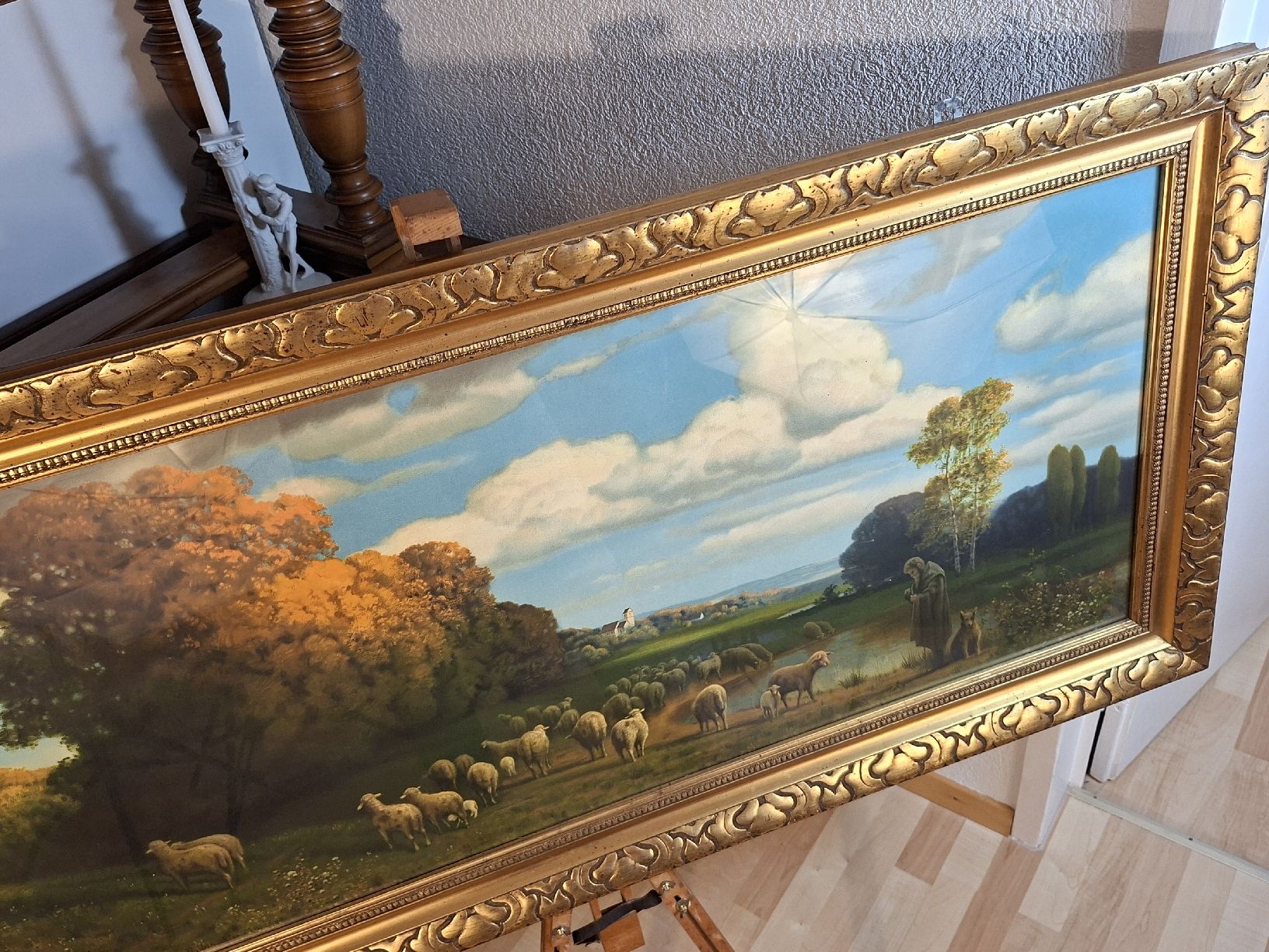 Grafiken & Lithographien:  Hermann Rüdisühli Bild Lithographie Schäfer mit Schafen – Gebraucht aus Steffisburg von ZeitReise_ 2