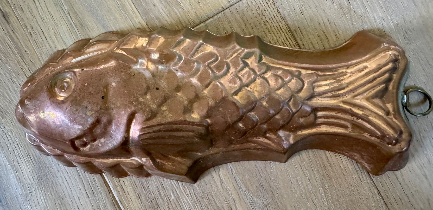 Teglie da forno: Alte Backform Fisch Kupfer 30 cm – Usato da Rothrist venduto da Luckywinner