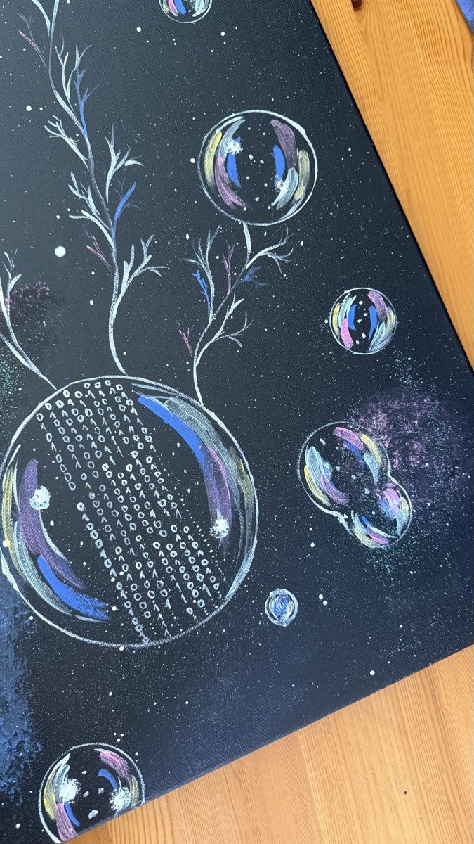 Gemälde: Bubble Code - einzigartiges Bild - Acryl auf Leinwand – Neu und originalverpackt aus Münchwilen TG von rub_2tff 1