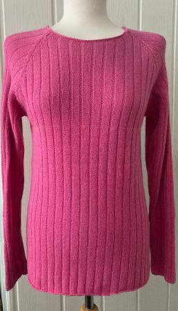 Cashmere: Rippen Pullover mit Kaschmir / Wolle Gr.36