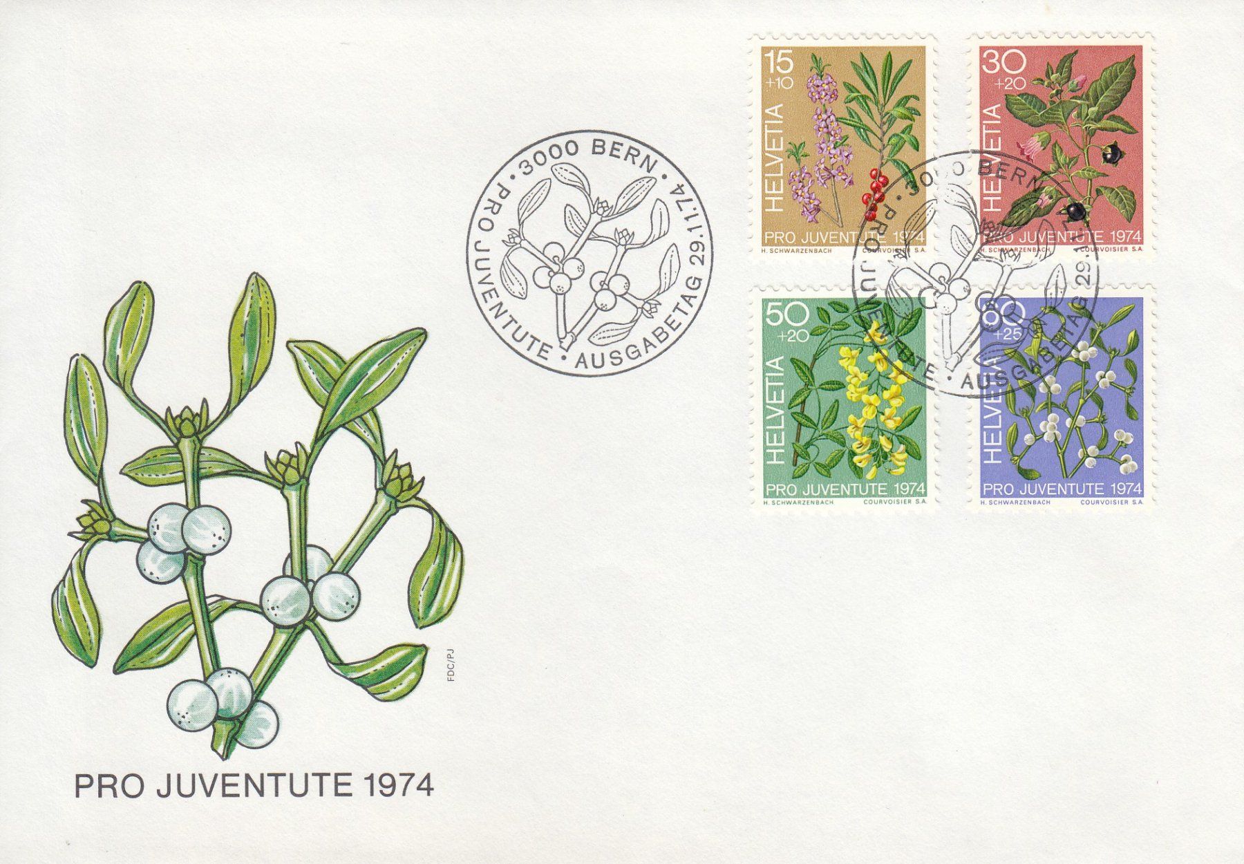 Tutti i francobolli: 1974 Pro Juventute  FDC – Usato da Spreitenbach venduto da Mustang_1105