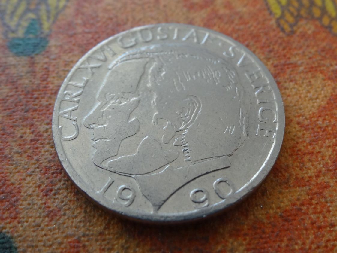 Toutes les monnaies: SUEDE  1  Krone  1990 – D'occasion à Romanel-sur-Lausanne par Swift13