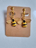 Süsse Ohrclips Biene🐝Goldfarben neu Trend Herbst!