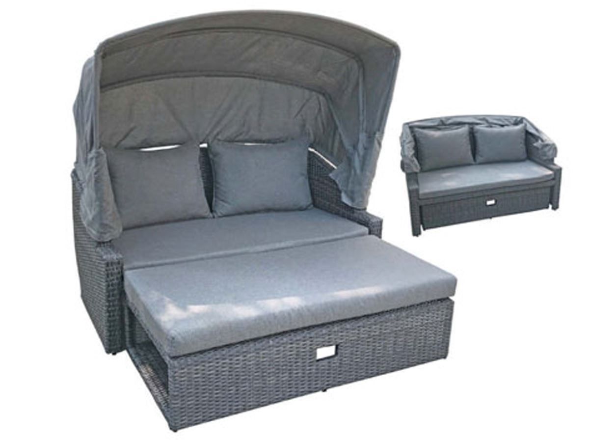 Gartenliegen & Strandkörbe: Garten Funktions Sofa mit Sonnendach – Neu und originalverpackt aus Kriens von Mikado-Geschenke