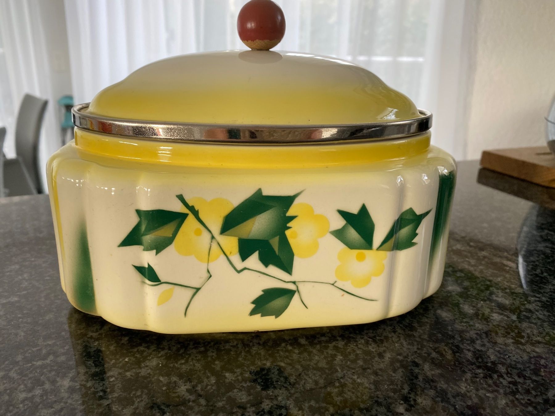 Zuccheriere: Alte Deckeldose Spritzdekor Vintage Retro – Usato da Buchs ZH venduto da Sten7