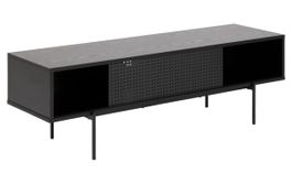 Schwarzes TV-Möbel mit Stauraum – Top Zustand!