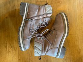 Stiefeletten von Tamaris, Gr. 40, gefüttert, hellrosa