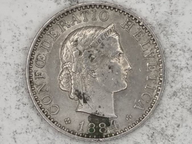 Tutti le monete: 20 rappen 1884 Seltene Erhaltung – Usato da Bure venduto da chap981