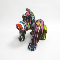 Modern Skulptur Gorilla aus Kunststoff Dekorative Figur
