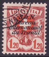 Dienstmarke BIT SBK-Nr. 21z (geriffeltes Papier 1936-1937)