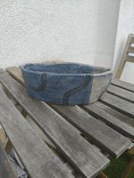 Jardinière en céramique bleue artisanale