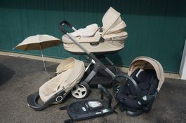 Stokke Crusi Kinderwagen-Set mit viel Zubehör! Autositz, etc
