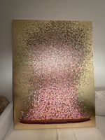 KARE Leinwandbild Flower Boat Gold Pink (120x160cm)