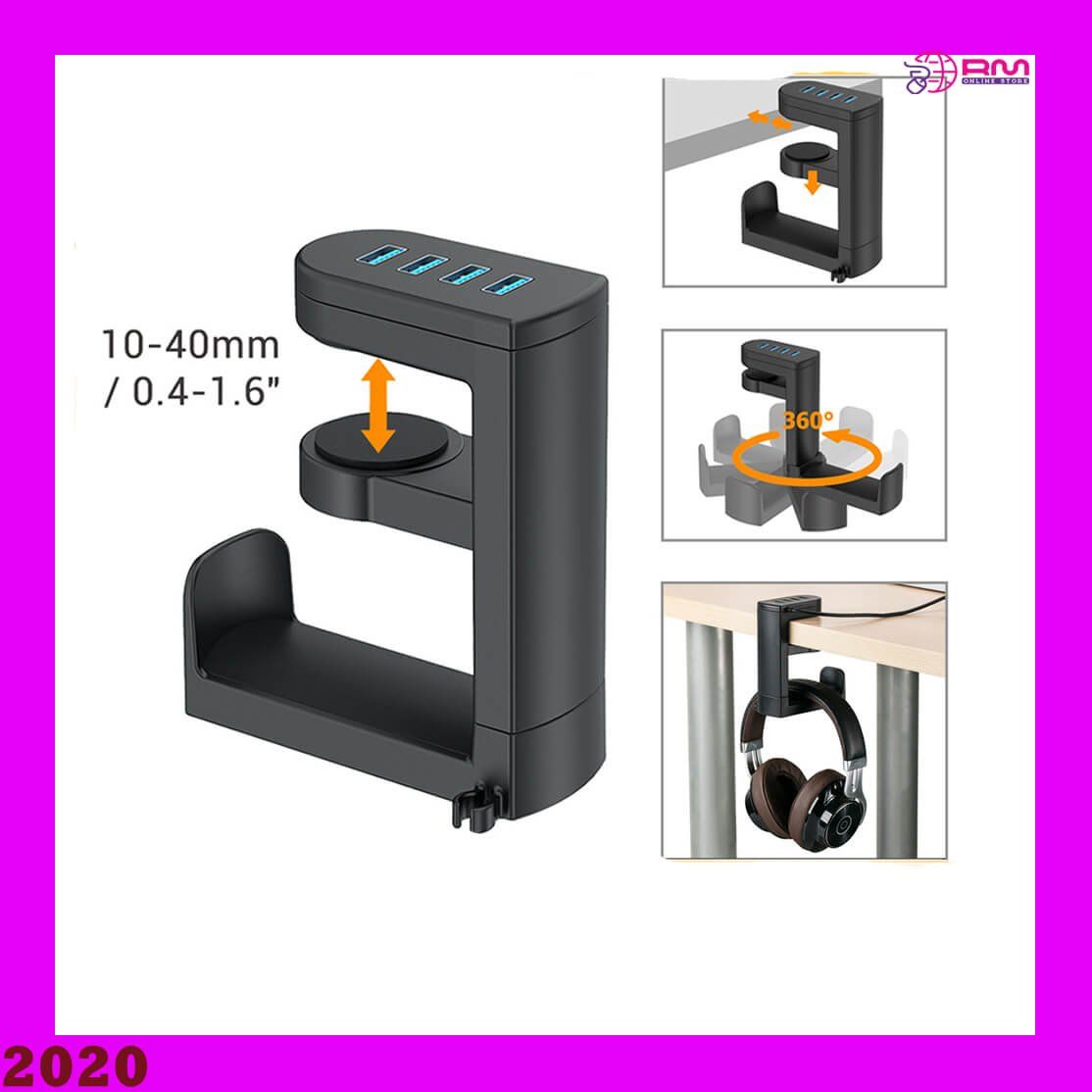 Hub & Switch: USB-Anschlüssen montierter PC-Gaming-Headset-Ständerhalte – Nuovo e nell'imballaggio originale da Unterägeri venduto da RmOnline