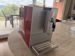 Jura ENA 7 Coffee Machine Silver and Red