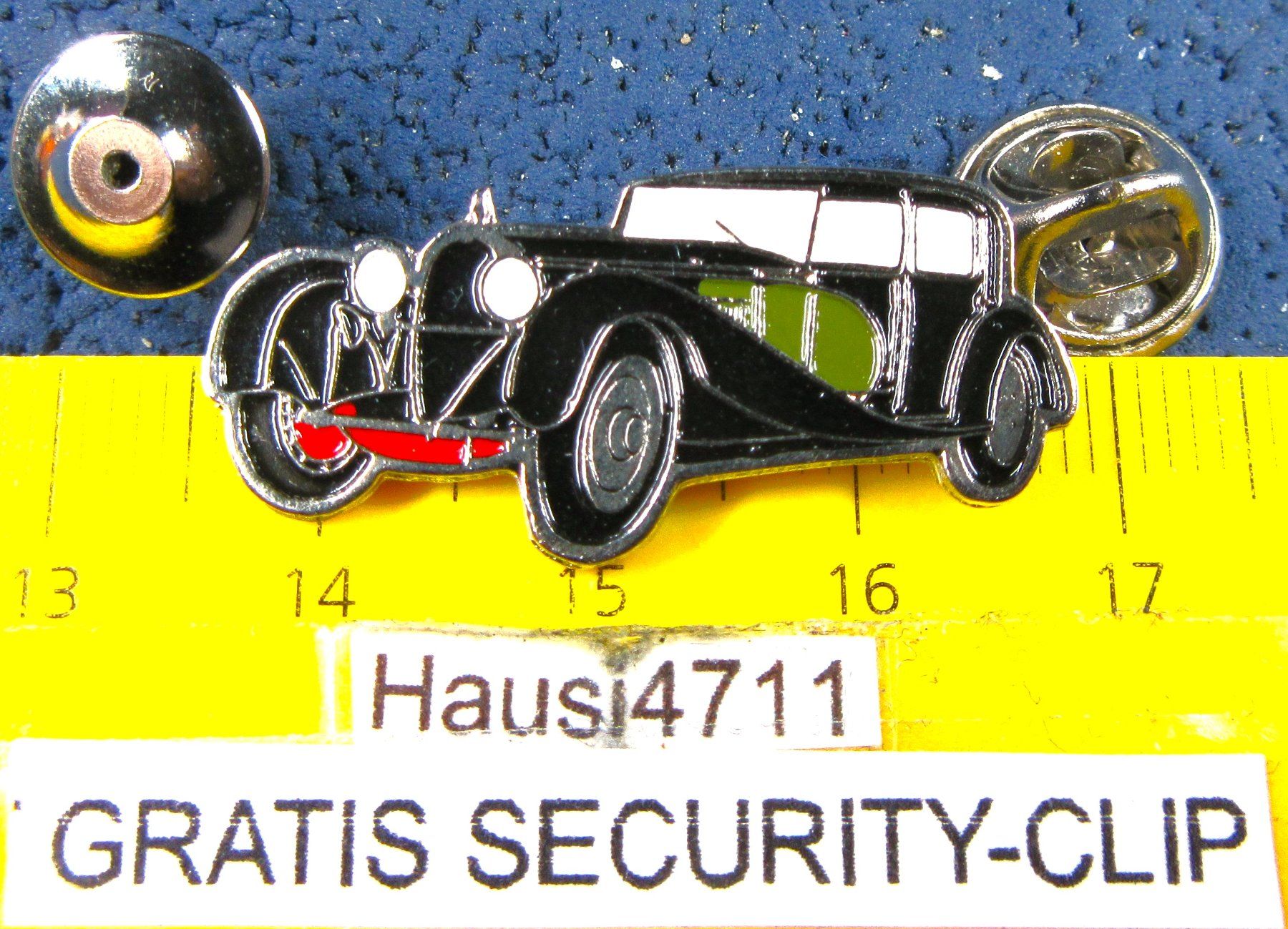 Bugatti Plaketten & Abzeichen: BUGATTI ROYALE 1927 OLDTIMER AUTO PIN GEPRÄGT M.SECURITY-CLI – Gebraucht aus Ettingen von Hausi4711