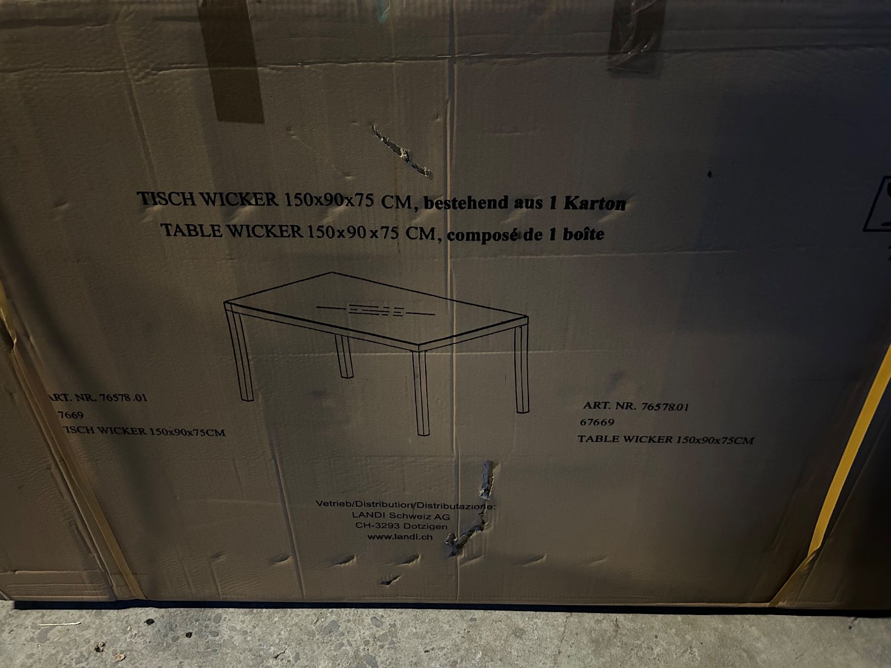 Tische: Tisch ‘Wicker’ ladenneu – Neu und originalverpackt aus Starrkirch-Wil von charlywatson 3