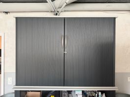Büroschrank / Aktenschrank mit Rollladen – Anthrazit