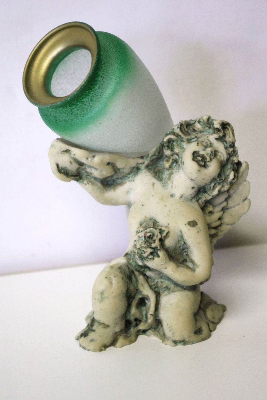Murano Statuette: Glasblume und Engeli mit Murano Amphore by Chiantese – Usato da Meggen venduto da Brockitare 5
