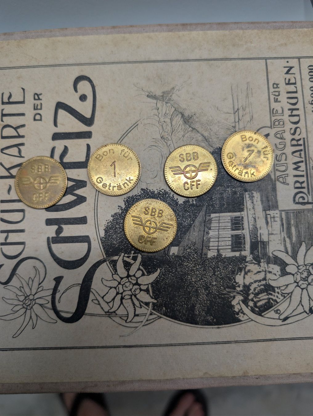 Médailles: 5 antike SBB Jetons – D'occasion à Wynau par Zebrafurz