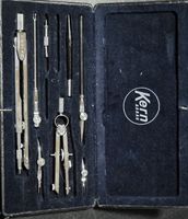 Kern Aarau, coffret compas de géométrie (B 21 K), vintage.