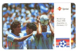 Telefonkarte "Fussball". USA