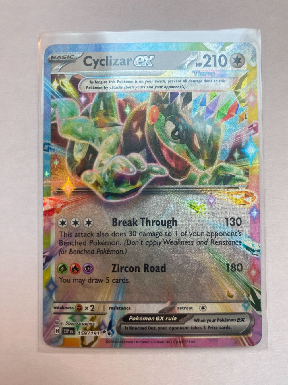 Pokémon Carte collezionabili: Pokemon Cyclizar EX 159/191 Surging Sparks EN – Nuovo (secondo la descrizione) da Weingarten-Kalthäusern venduto da McGmavlo