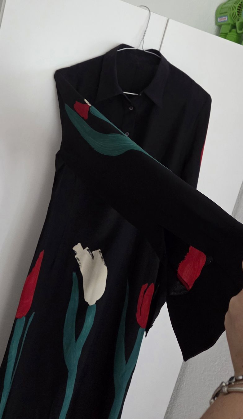 Vestiti: Seidenkleid Handgemalt, S – Usato da Hellbühl venduto da Veci02 1