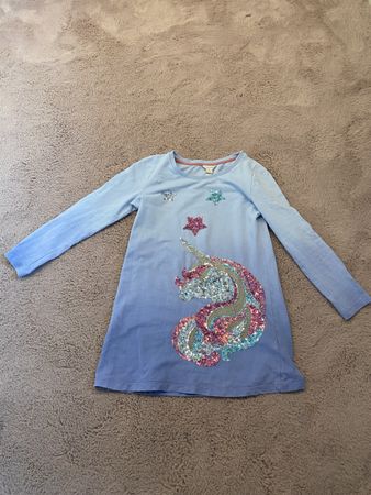 Einhorn kleid langarm gr 134-140