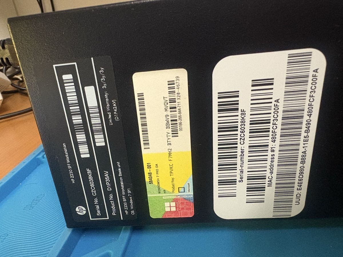 Hewlett Packard PC: HP Z230 SFF Workstation Computer Set, Win 7Pro – Usato da Riehen venduto da giraldo01 5