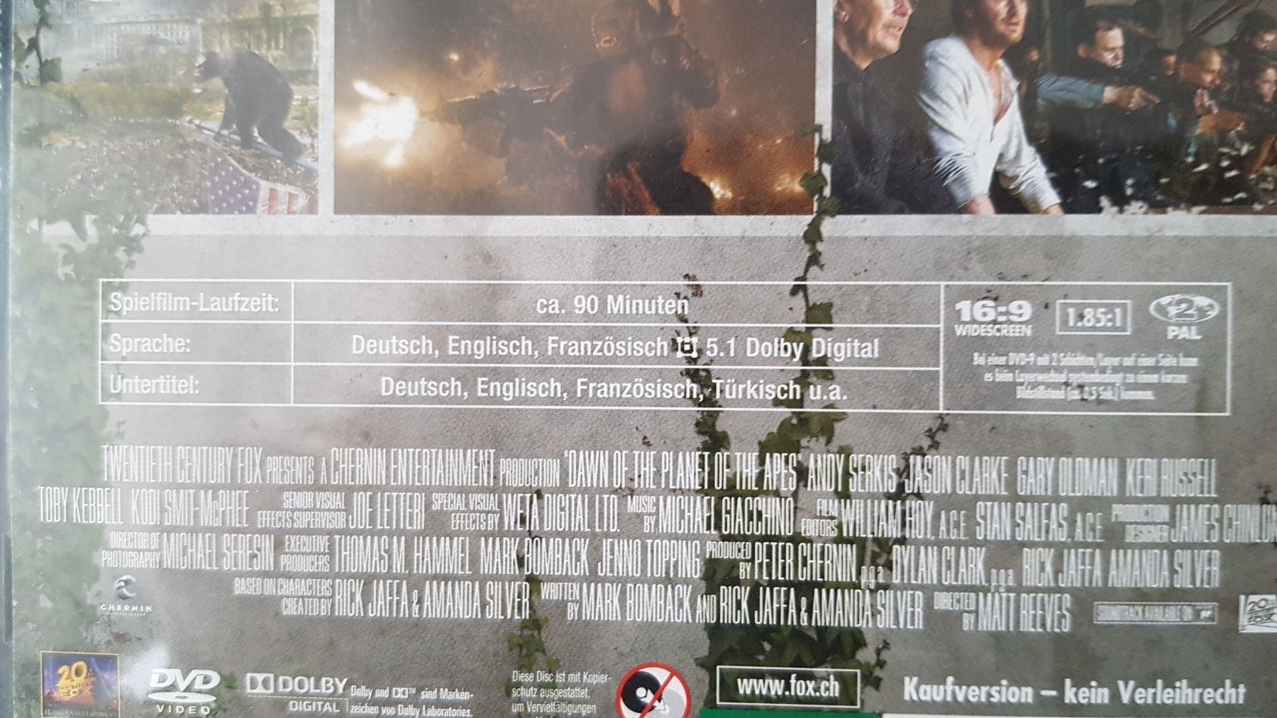 Tutti i DVDs: DVD Planet der Affen: Revolution – Usato da Oetwil am See venduto da fineli2 1