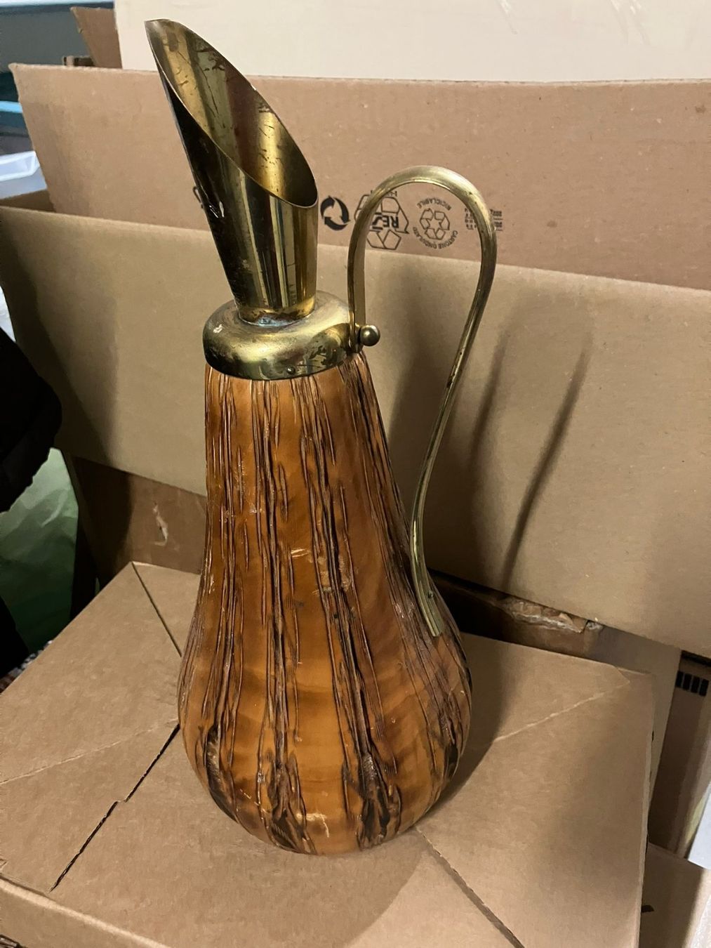 Caraffe: Caraffa in legno e metallo – Usato da Melano venduto da H-Sara