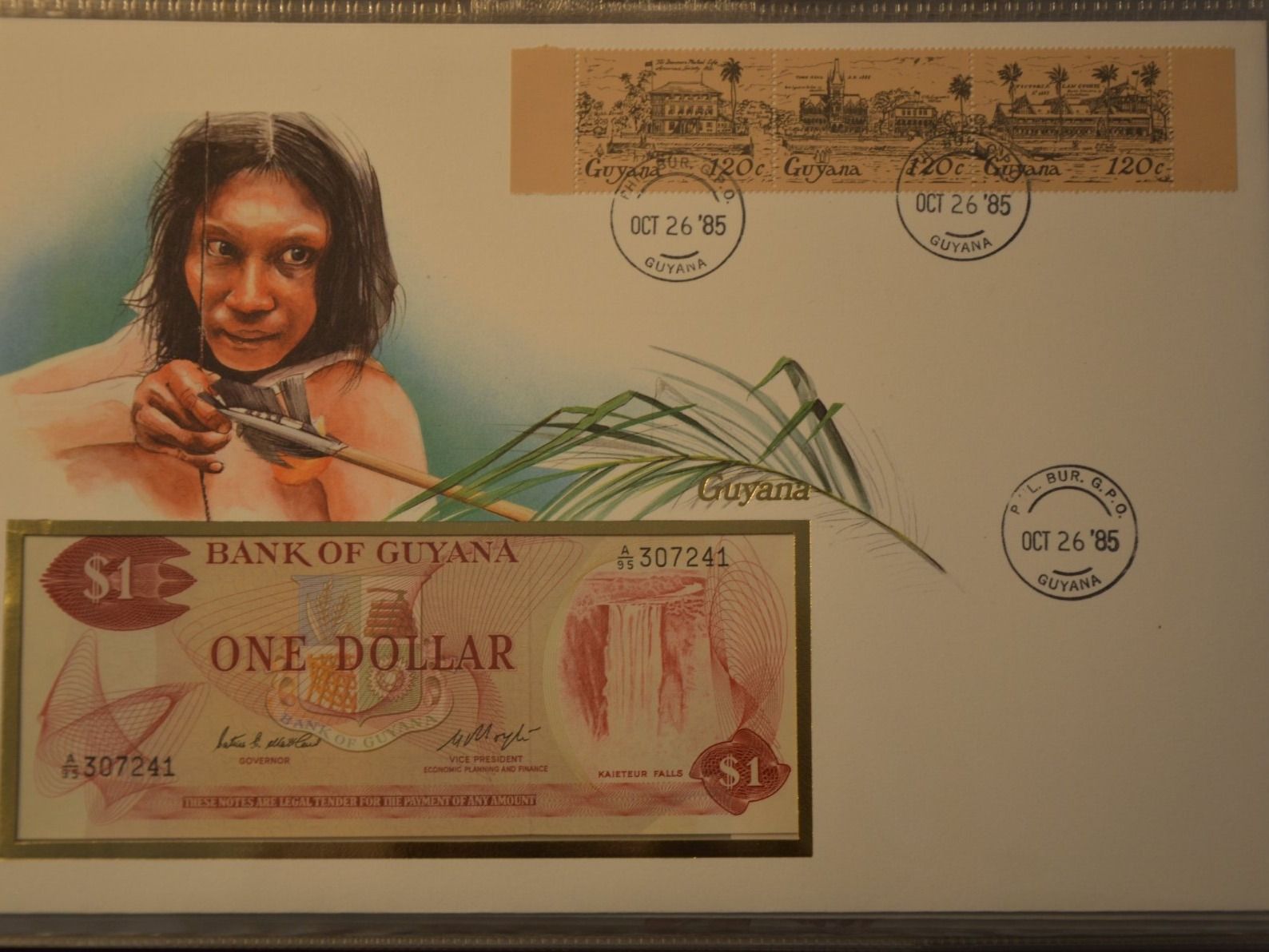 Banconote: Banknotenbrief Guyana 1985 – Nuovo (secondo la descrizione) da Wetzikon ZH venduto da bausie