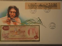 Banknotenbrief Guyana 1985