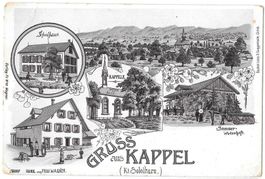 Kappel braune Lithografie 5 Bilder Handlung Wagner etc.