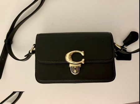 COACH Jet Shoulder Bag CAM16 - Schwarz Leder - Gold Hardware