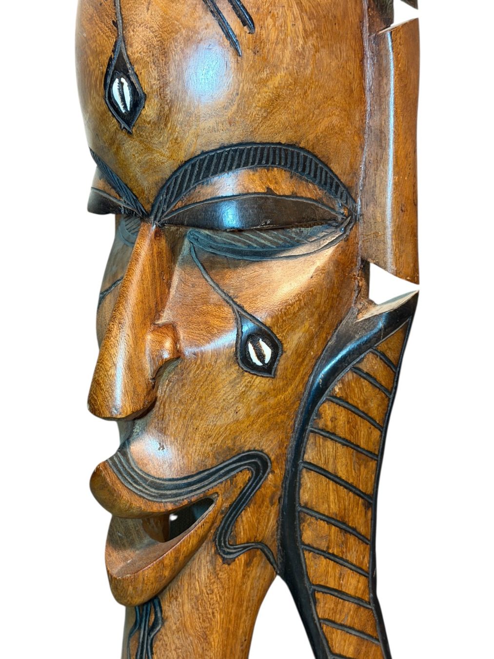 Internationale Kunst: Masque africain traditionnel en bois, parfait état! – Gebraucht aus Morges von vintix 5