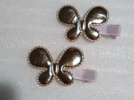 HAARKLIPS 2 SCHETTERLING;GOLD FARBE