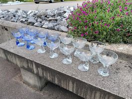 Posten div. Eisbecher aus Glas - Cup Gläser - Gastro