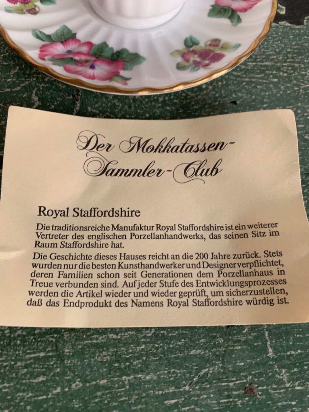 Tassen: Mocca Sammeltasse Royal Shaffordshire – Gebraucht aus Kirchdorf von Vintagewunder 1