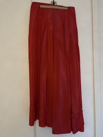 Zara Woman Red Skirt Rayon Size M Elegant ✨