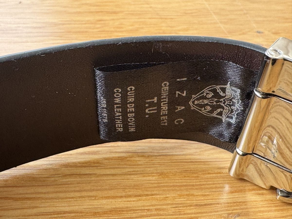 Cinture: IZAC Leather Belt, Silver Buckle, Classy Look, One Size – Nuovo (secondo la descrizione) da Zürich venduto da Keller110 1