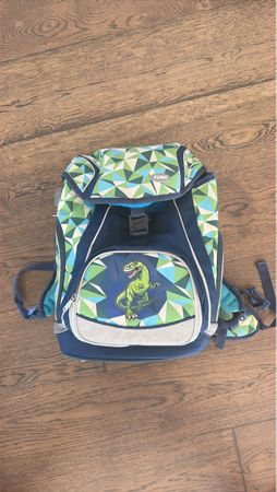 Schulranzen Funki Dinosaurier Motiv blau gebraucht