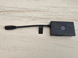 Adaptateur HP MicroHDMI vers VGA/HDMI noir