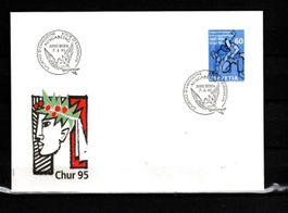 1995 - FDC / Werbemarken - 100 Jahre Eidg. Schwingerverband