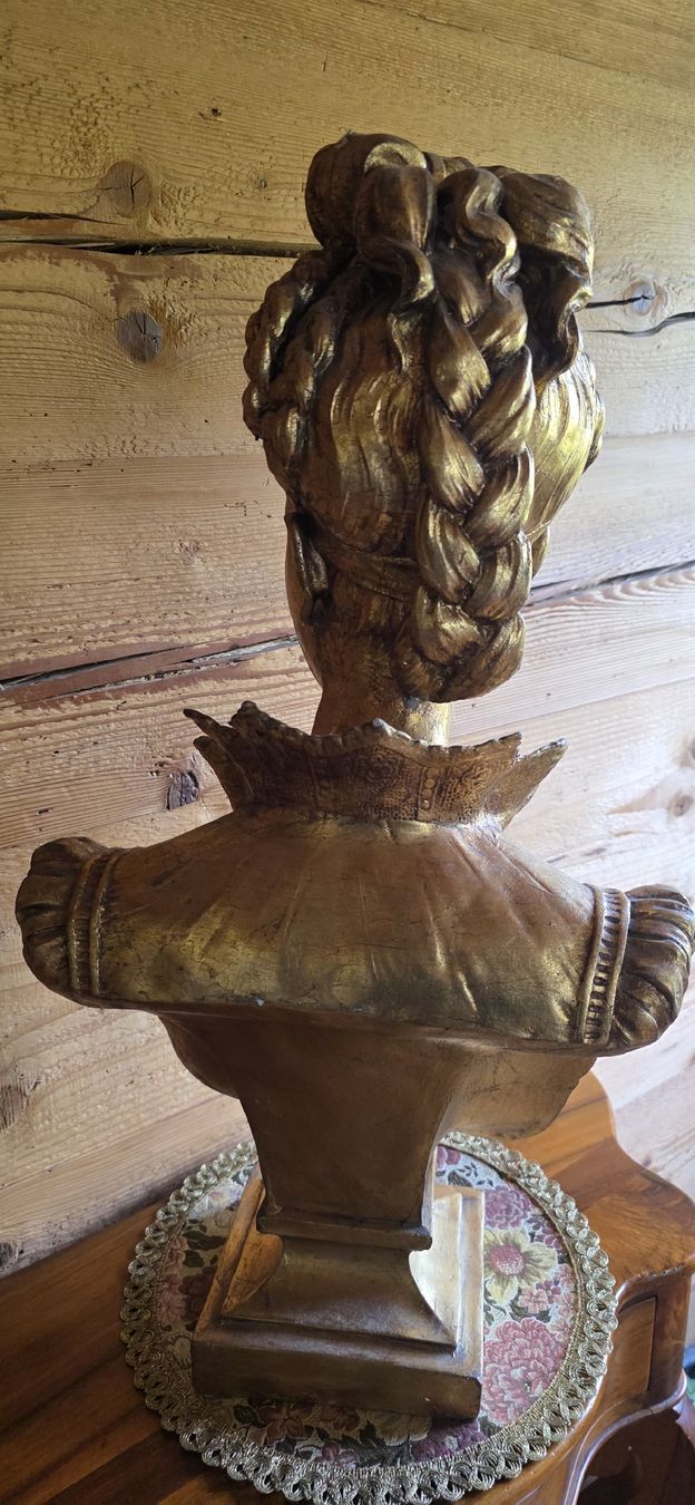 Sculture & Statue: Grosse Barock Damenbüste in Goldfarben – Usato da Wolfhalden venduto da Nati-Nati 4