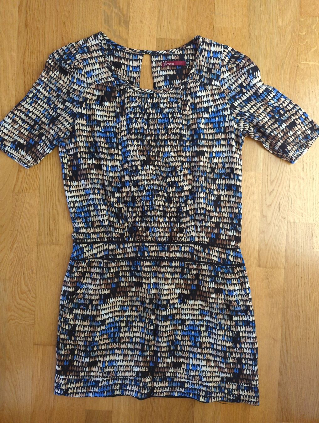 Vestiti: Herbst Kleid mit Muster blau beige braun 38 – Nuovo (secondo la descrizione) da Winterthur venduto da Glauriane 3