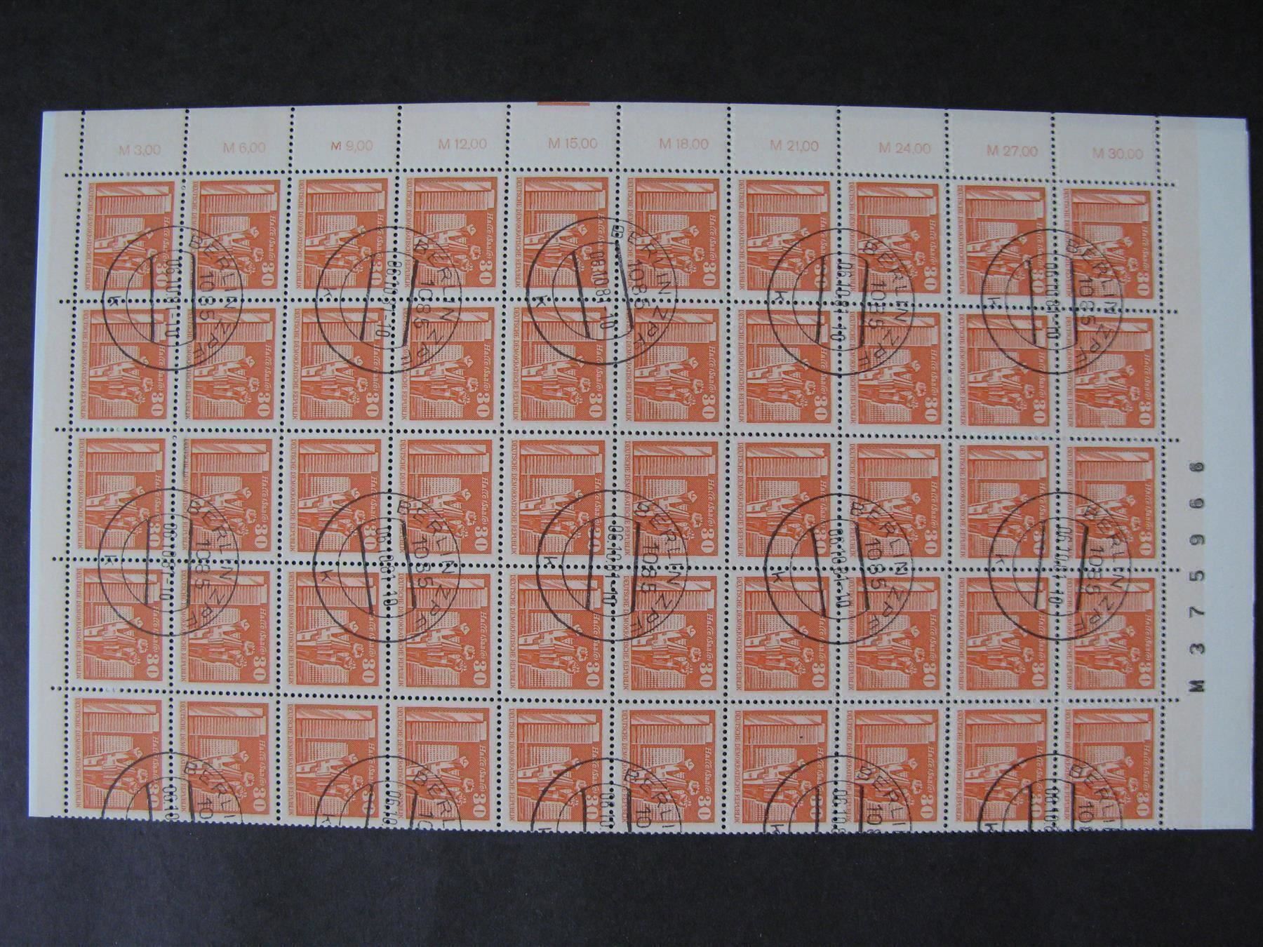Alle Briefmarken: DDR 1973-1981 Aufbau der DDR Kleinformat – Gebraucht aus Wil SG von fva01 8