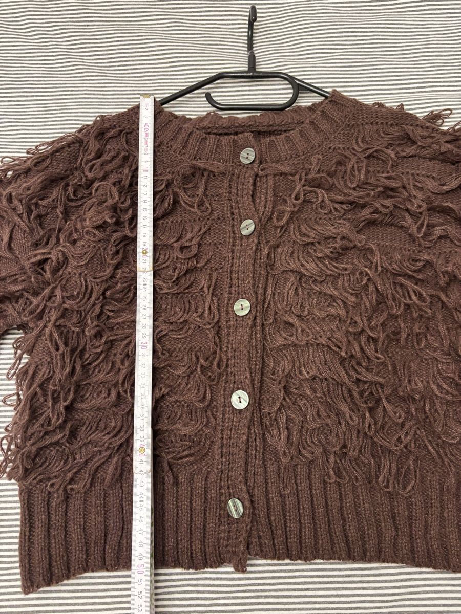 Giacche: Braune Strickjacke mit Fransen, Grösse M, Neu – Nuovo (secondo la descrizione) da Salenstein venduto da Silly...0 6